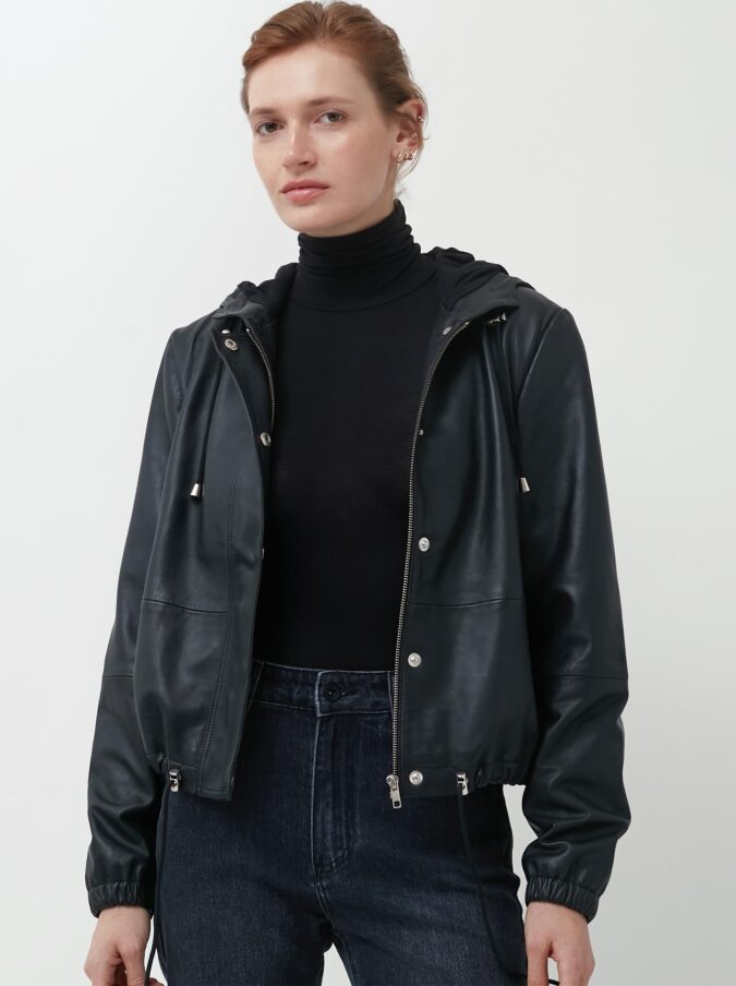 ג'קט Rubellite Leather Bomber